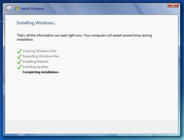 انهاء تسطيب windows 7 كامل علي لاب توب وكمبيوتر