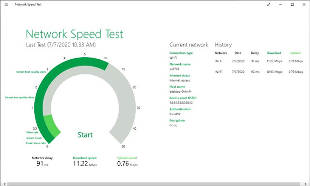 معرفة سرعة النت من الراوتر برنامج سبيد تيست speed test
